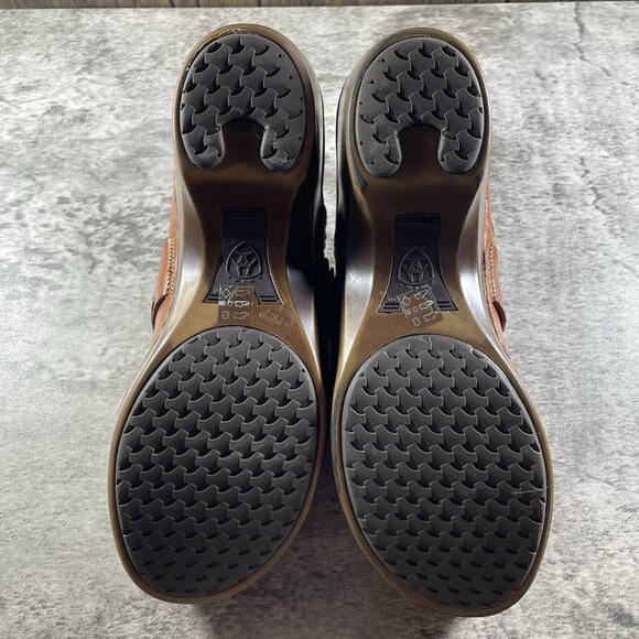 Ariat Womens Amy Braided Buckle cognac Brown Leather Clogs Mules 10012030 Sz 9.5 - Picture 8 of 10